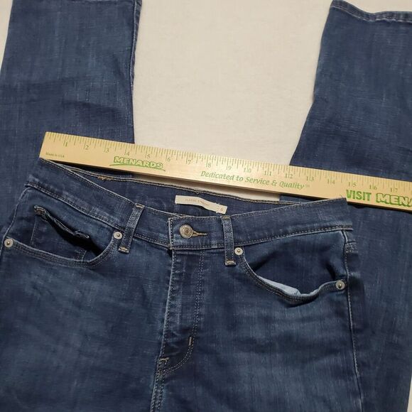 Levis Classic Straight Women's Jeans Tag Size 6 (28x30) Mid Rise Blue Denim - Picture 10 of 12